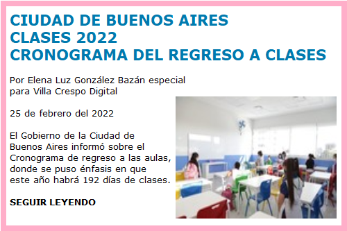 CLASES 2022 CRONOGRAMA